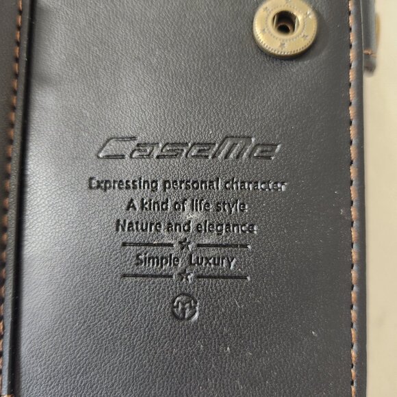 CaseMe Leather Folio Style Wallet Phone Case Zip Magnetic Close Card Slots - Picture 12 of 16